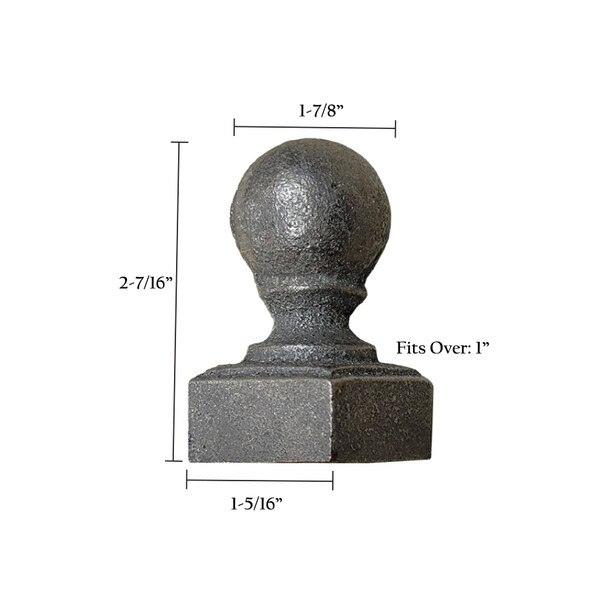 Post Cap Cast Iron Ball 1" Spring Creek Products